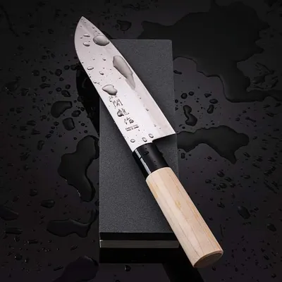 Нож кухонный «Киото» двусторонняя заточка сталь нерж.,дерево ,L=29,5/16,5см, изображение 6