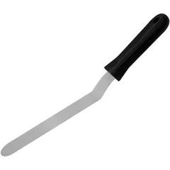 Kitchen spatula with bend  plastic, stainless steel , L=440/130, B=45mm  black, metal.