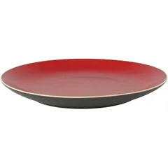 Plate “Lava” ceramics D=27cm red,black