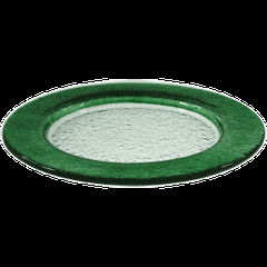 Блюдо «Бэнд» стекло D=320,H=15мм прозр.,зелен.