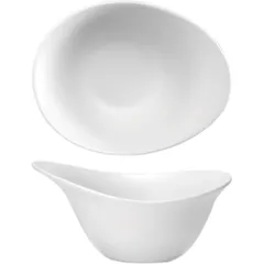 Salad bowl “FreeStyle” porcelain 400ml D=18,H=8,L=15cm white