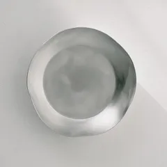 Блюдо для морепродуктов «Арго» с неровными краями алюмин. D=350,H=45мм серебрист., изображение 4