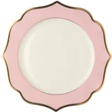 Тарелка «Ионика» фарфор D=20см розов.