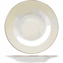 Dish "Chino" deep  porcelain  0.75 l  D=300, H=35mm  white, beige.