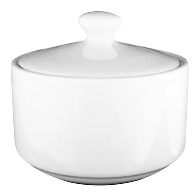 Сахарница «Белая» Практик фарфор 250мл D=98,H=65мм белый