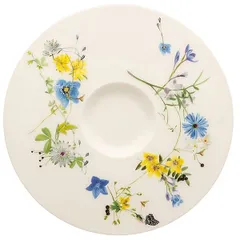 Saucer bone porcelain D=15cm white