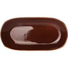 Блюдо «Террамеса Мокка» овальное фарфор ,H=20,L=255,B=130мм тем.корич.