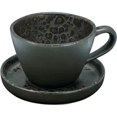 Tea pair “Phobos” ceramics 230ml D=120,H=65mm black