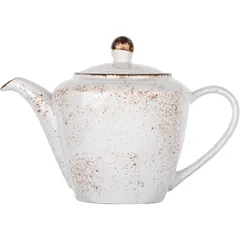 Чайник «Крафт Вайт» фарфор 0,85л белый,коричнев.