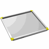 Рама кондитерская ,H=1,L=35,B=35см желт.