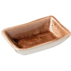 Sauce boat “Marron Reativo”  porcelain  50 ml , H=25, L=95, B=70mm  brown, beige.