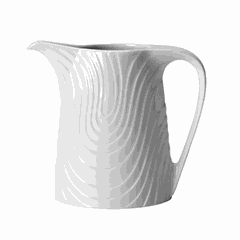 Milk jug “Optic” porcelain 285ml ,H=12,L=14,B=6cm white