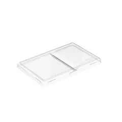 Крышка для бумажного контейнера OneClick 800 мл 2 секции пластик ,L=12,B=20см прозр.