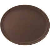 Поднос «Проотель» прорезиненный овальный фибергласс ,L=63,B=52см коричнев.