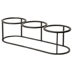 Buffet stand (for 3 containers)  steel , H=18, L=66.2, B=21.8 cm  black