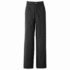 Chef's trousers, striped, size 46  polyester, cotton  black, white