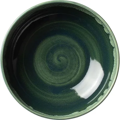 Салатник «Аврора Везувиус Бернт» фарфор D=17,5см бежев.,зелен., изображение 5
