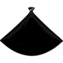 Блюдо «Кунстверк» веер фарфор ,H=18,L=230,B=180мм черный