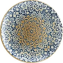 Тарелка «Альхамбра» мелкая фарфор D=21см синий,белый