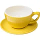 Чашка кофейная «Пур-Амор» фарфор 300мл D=110/60,H=65,L=140мм желт.,белый, изображение 3