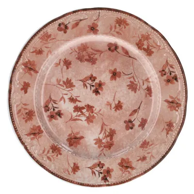 Тарелка десертная «В.Виена Флауэрс» фарфор D=28см красный