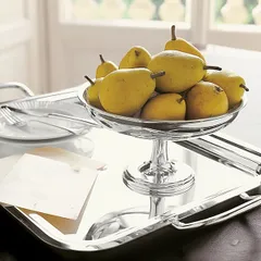 Поднос «Элит» прямоугольный с ручками сталь нерж. ,L=40,B=26см серебрист., изображение 2