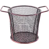 Basket for snacks “Prohotel” antique copper  stainless steel , H=80, L=95, B=90mm  black