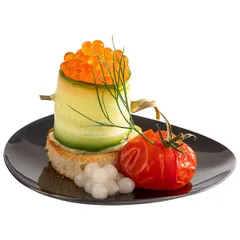 Тарелка «Пеблс» для закусок набор[4шт] сталь нерж. ,H=1,L=9,B=9см черный, изображение 3