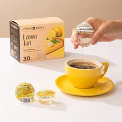 Сироп «Лимонный Тарт» ароматизированный порционный Pinch&Drop[30шт] картон 15мл ,H=12,L=15,5,B=10см, изображение 2