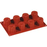 Форма кондитерская «Цветок» [8ячеек] силикон D=60,H=50,L=295,B=175мм кирпичн.