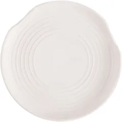 Handmade plate  porcelain  D=148, H=17mm  white