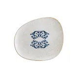 Тарелка «Виенто» асимметричная фарфор ,L=24см белый,синий