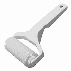 Roller knife for dough  plastic  D=45, L=100mm  white