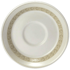 Saucer “Antoinette”  porcelain  D=110, H=18mm  white, olive.