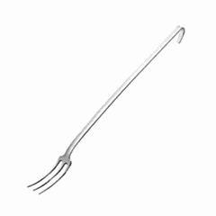 Serving fork stainless steel ,L=510/130,B=45mm metal.