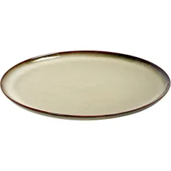 Plate ceramics D=22cm gray