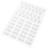 Форма кондитерская «Ель+Падающая звезда»[50шт] абс-пластик ,L=58,B=39см белый