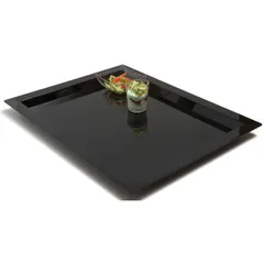 Tray[12pcs] polywashed food ,H=14,L=380,B=290mm black