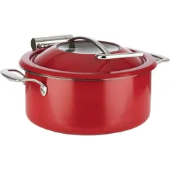 Food warmer pan stainless steel 5.4l D=30.5,H=17.5cm red