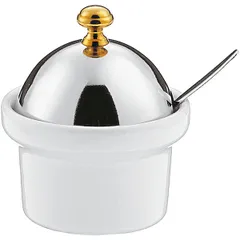 Mustard pot stainless steel 40ml D=7,H=45cm metal.