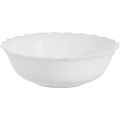 Salad bowl “Trianon” glass 0.5l D=160,H=55mm white