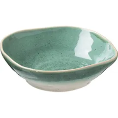 Deep plate “Erboso Reativo”  porcelain  1.2 l  turquoise., beige.