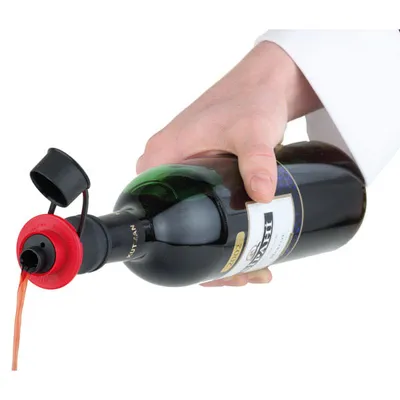 Гейзер для вина[3шт] пластик D=45,H=110мм красный,черный, изображение 4