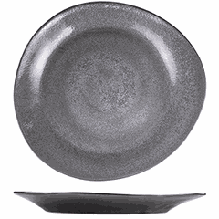 Тарелка «Млечный путь бирюза» фарфор ,H=3,L=32,B=29см бирюз.,черный