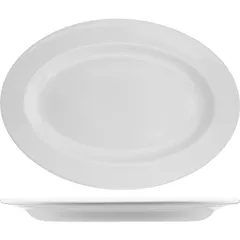 Oval dish  porcelain , L=38.1 cm  white