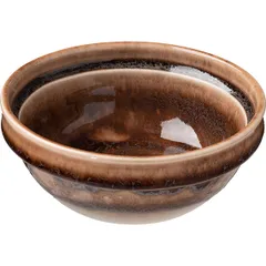 Salad bowl “Marron Reativo”  porcelain  300 ml  D=125, H=55mm  brown, beige.