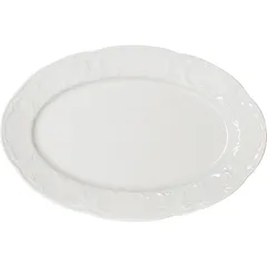 Блюдо «Моцарт» овальное фарфор ,L=32см белый