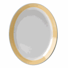 Блюдо «Рио Йеллоу» овальное фарфор ,L=28,B=21,5см белый,желт.