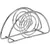 Салфетница металл ,H=77,L=142,B=43мм металлич., Длина (мм): 142, Ширина (мм): 43, Форма: Овальная