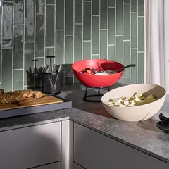 Салатник «Фростфаер» алюмин. 3л D=32,5,H=14см бежев., изображение 2